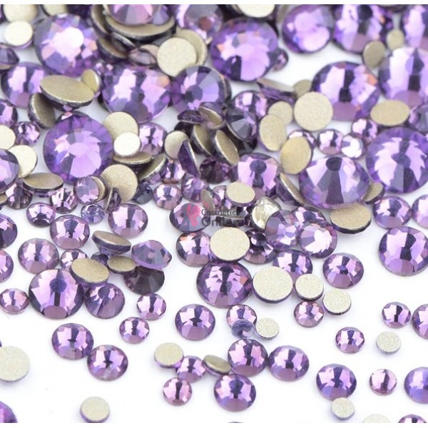 Strasuri din cristale pentru make-up, model Gold SM011NN Purple Mixt